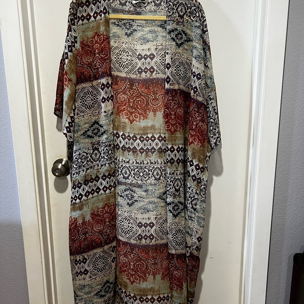 🛍️ Beautiful ING 2X Multicolor Patterned Kimono